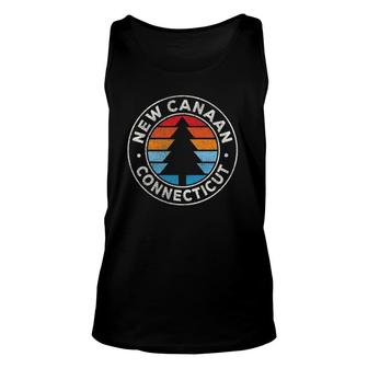 New Canaan Connecticut Ct Vintage Graphic Retro 70S Unisex Tank Top | Mazezy