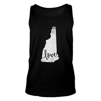 New Hampshire Home Lovevintage State Outline Unisex Tank Top | Mazezy