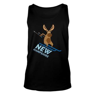 New Hampshire Nh Skiing Moose Winter Unisex Tank Top | Mazezy