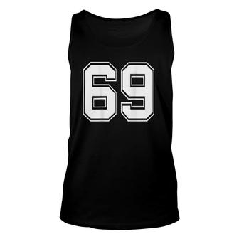 Number 69 Football Baseball Soccer Jersey Uniform Unisex Tank Top - Seseable