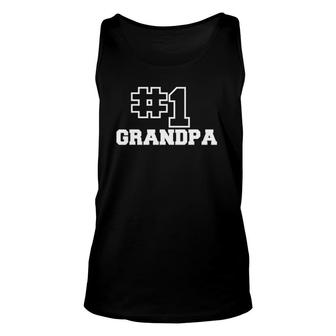 Number One Grandpa - No 1 Best Papaw Grandad Gramps Mens Unisex Tank Top - Seseable