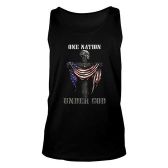 One Nation Under God American Flag New Trend Unisex Tank Top - Thegiftio UK