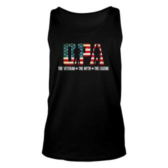 Opa The Veteran The Myth The Legend For Dad Fathers Day Unisex Tank Top - Seseable