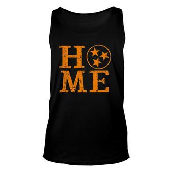 Orange Tennessee State Flag Apparel Retro Distressed Tn Home Unisex Tank Top - Seseable