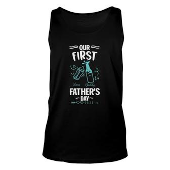 Out First Fathers Day Best Gift For New Dads Feeding Bottle & Beer Bottle Olivia Baby & Daddy Unisex Tank Top - Seseable