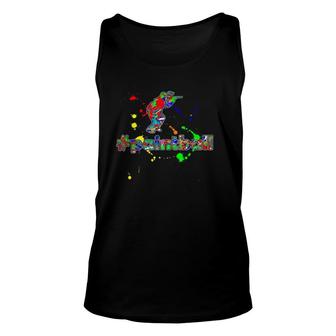Paintball Splatter Painting Watercolor Paintball Unisex Tank Top | Mazezy