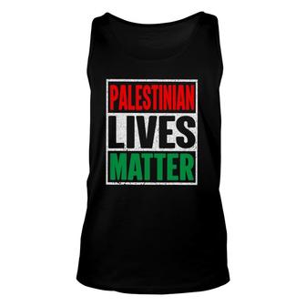 Palestinian Lives Matter Free Palestine Flag Unisex Tank Top - Seseable