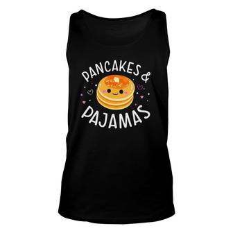 Womens Pancakes And Pajamas Cute Kawaii Slumber Party V-Neck Tank Top | Mazezy