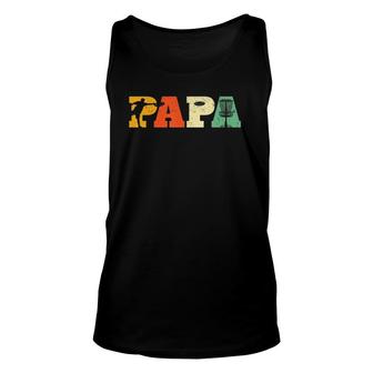 Papa Disc Golf Lover Frisbee Golfing Dad Father Sports Gifts Unisex Tank Top - Seseable