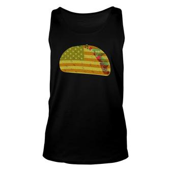 Patriotic Taco Lover Usa American Flag Funny July 4Th Gift Unisex Tank Top - Seseable