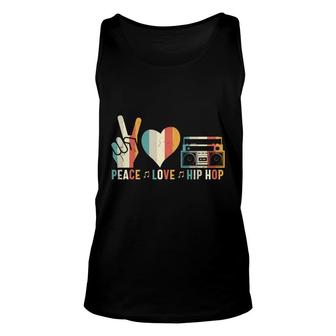 Peace Love Hip Hop 80S 90S Styles Vintage Unisex Tank Top - Seseable