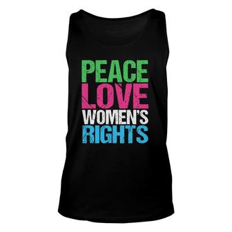 Peace Love Womens Rights Feminist Unisex Tank Top | Mazezy AU