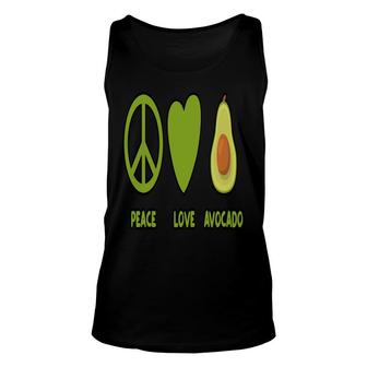 Peace Love You So Much Funny Avocado Unisex Tank Top - Seseable