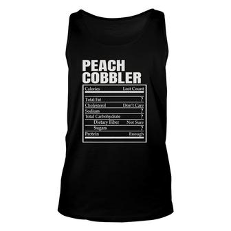 Peach Cobbler Nutrition Facts Thanksgiving Dinner Christmas Unisex Tank Top - Seseable