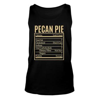 Pecan Pie Nutrition Facts Label Thanksgiving Christmas Gift Unisex Tank Top - Seseable