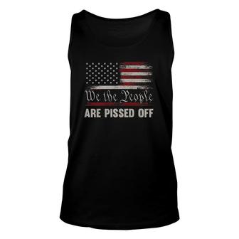 We The People Are Pissed Off Vintage Us America Flag On Back Tank Top | Mazezy