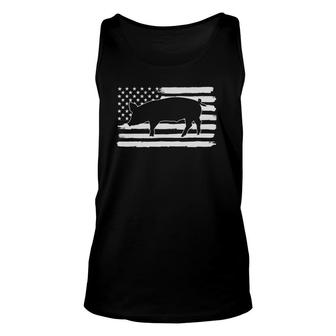 Pigs 4Th Of July Usa Flag Us America Unisex Tank Top - Seseable