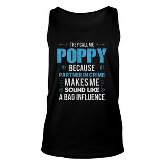 Poppy Grandpa Fathers Day Vintage Unisex Tank Top - Seseable