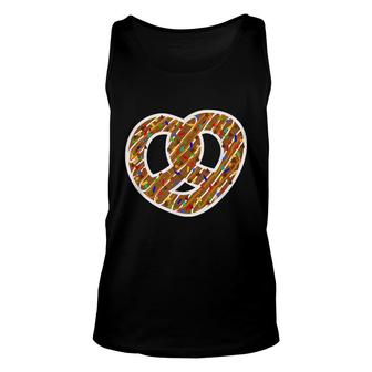 Pretzel With Toppings Funny Pretzel Day Kids Food Art Unisex Tank Top | Seseable FR
