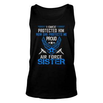 Pride Military Family - Proud Sister Air Force Unisex Tank Top - Seseable