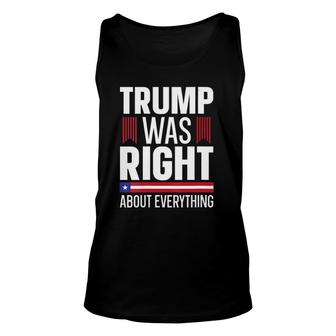 Womens Pro Donald Trump Trump Was Right About Everything V-Neck Tank Top | Mazezy