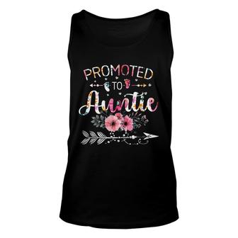 Promoted To Auntie 2022 Funny New Grandma Mothers Day Unisex Tank Top - Seseable