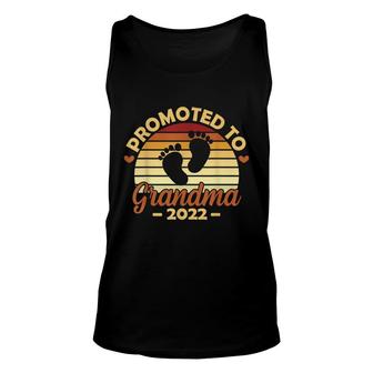 Promoted To Grandma 2022 Retro Sunset Unisex Tank Top - Seseable