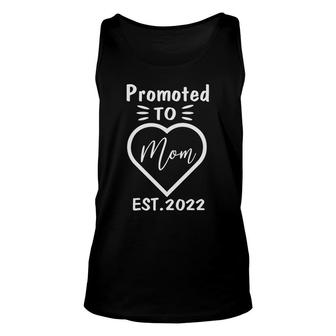 Promoted To Mom Est 2022 Heart Love Family Sunflowers Unisex Tank Top - Seseable