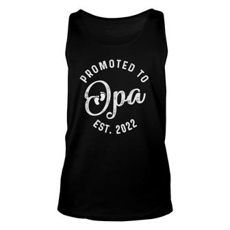 Promoted To Opa 2022 For First Time Fathers Day New Dad Unisex Tank Top - Seseable