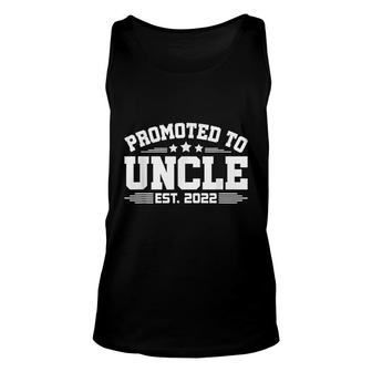 Promoted To Uncle Est 2022 For New Grandpa Unisex Tank Top - Seseable
