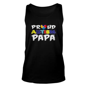 Proud Autism Papa Gifts Autism Awareness Family 2018 Unisex Tank Top - Monsterry CA