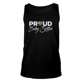 Proud Baby Sister Gay Pride Month Lgbtq Unisex Tank Top - Seseable