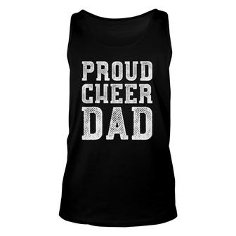 Proud Cheer Dad Cheerleading Fathers Day Unisex Tank Top - Seseable