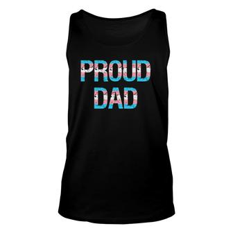 Proud Dad Transgender Trans Pride Flag Lgbt Fathers Day Unisex Tank Top - Seseable