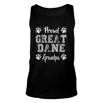 Proud Great Dane Dog Grandpa Paw Lovers Gifts Family Friends Unisex Tank Top - Seseable