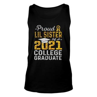 Proud Lil Sister Of A 2021 College Graduate Unisex Tank Top - Seseable