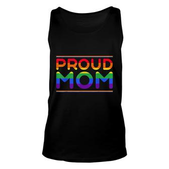 Proud Mom Rainbow Flag Equality Lgbtq Pride Month Lgbt Unisex Tank Top - Thegiftio UK
