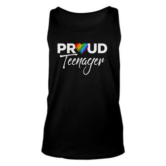 Proud Teenager Gay Pride Month Lgbtq Unisex Tank Top - Seseable