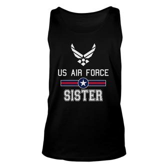 Proud Us Air Force Sister Military Pride Unisex Tank Top | Mazezy