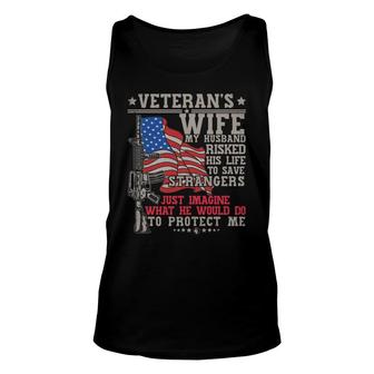 Proud Veteran Wife Veteran Of The Army Boots Us Soldier Unisex Tank Top - Seseable