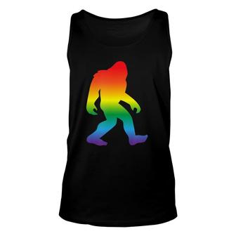 Rainbow Bigfoo Cute Funny Gay Pride Month Lgbtq Gift Unisex Tank Top - Seseable