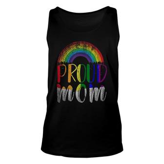 Rainbow Proud Mom Queer Pride Equality Lgbtq Parent Lgbt Unisex Tank Top - Thegiftio UK