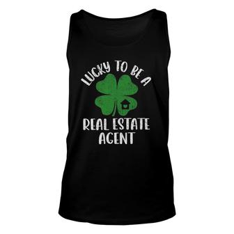 Real Estate Agent Lucky St Patricks Day Realtor Unisex Tank Top - Seseable