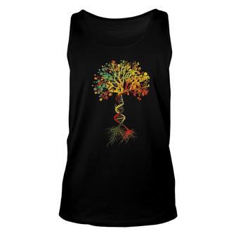 Reality Glitch Dna Tree Life Biologist Science Earth Day Unisex Tank Top - Seseable