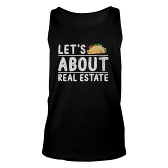 Realtor Funny Real Estate Agent Mexican Tacos Real Estate Unisex Tank Top - Seseable