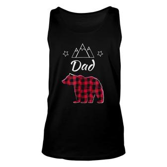 Red Buffalo Plaid Fathers Day Dad Matching Pajama Unisex Tank Top - Seseable