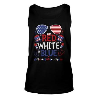 Red White Blue Pacu Nurse Crew Patriotic 4Th Of July Nursing Unisex Tank Top - Seseable