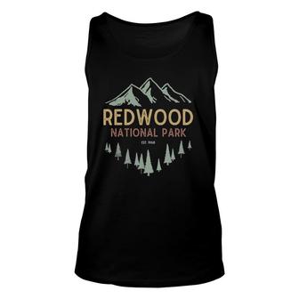 Redwood National Park Est 1968 Redwood Vintage National Park Unisex Tank Top - Seseable