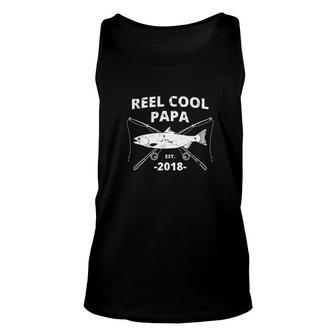 Reel Cool Papa Est 2018 Fishing Dad New Dad Gift Unisex Tank Top - Monsterry DE