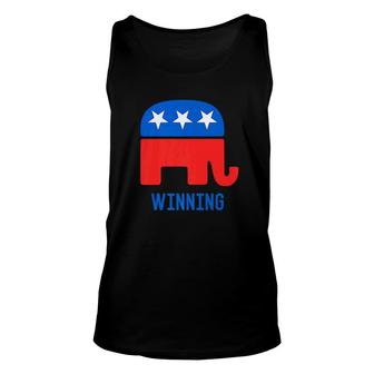Republican Gop Elephant Winning Unisex Tank Top - Monsterry